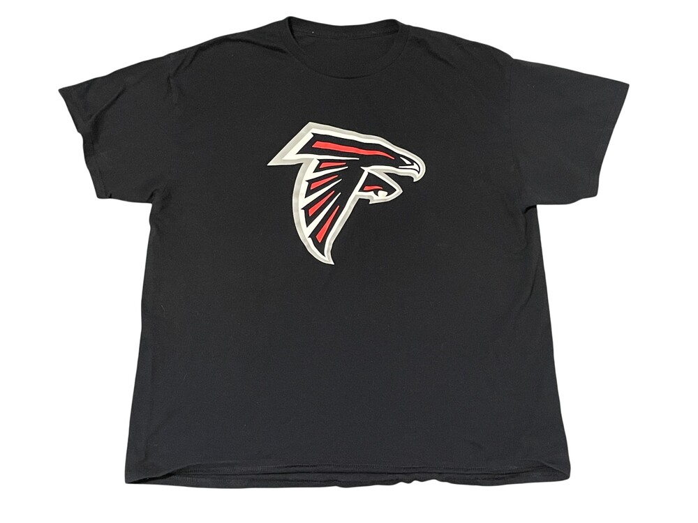 Falcon Logo Shirt Mens XL Black Football Graphic Tee Short Sleeve Crewneck
